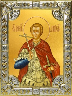 Икона Димитрий (Дмитрий) Солунский великомученик, 18х24 см, со стразами 28749