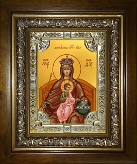 Икона Державная икона Божией Матери, в киоте 24х30 см 28766