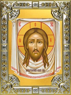 Икона Спас Нерукотворный, 18х24 см, со стразами 28801