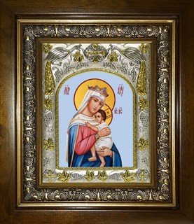 Икона Отчаянных единая Надежда, икона Божией Матери, в киоте 20х24 см 28812