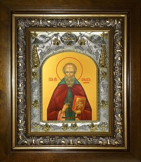 Икона Венедикт Нурсийский преподобный, в киоте 20х24 см 28815