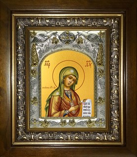 Икона Боголюбская икона Божией Матери, в киоте 20х24 см 28845
