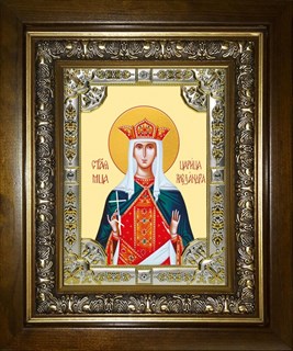 Икона Александра Римская мученица, со стразами, в киоте 24х30 см 28863