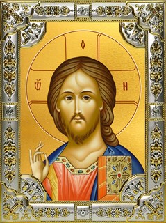 Икона Господь Вседержитель, 18х24 см, со стразами 28876
