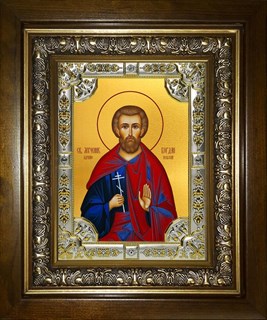 Икона Богдан (Феодот) Адрианопольский мученик, в киоте 24х30 см 28912