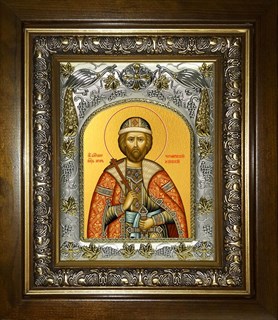 Икона Игорь Благоверный Великий князь, в киоте 20х24 см 28924