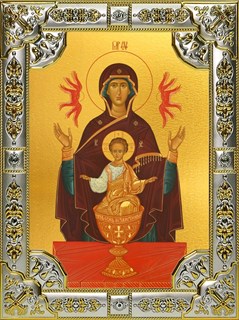 Икона Неупиваемая чаша, икона Божией Матери, 18х24 см, со стразами 28928