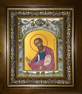 Икона Павел апостол, в киоте 20х24 см 28936