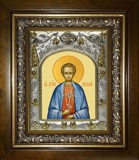 Икона Виталий Александрийский преподобный, в киоте 20х24 см 28990