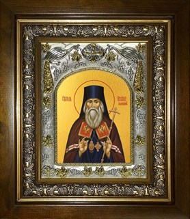 Икона Игнатий (Брянчанинов), епископ Ставропольский и Кавказский, святитель, в киоте 20х24 см 28996
