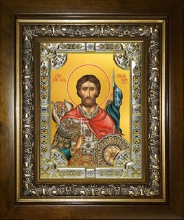 Икона Александр Невский, благоверный князь, в киоте 24х30 см 29006