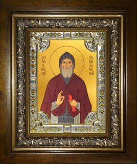 Икона Лаврентий Черниговский (Проскура), преподобный, в киоте 24х30 см 29023