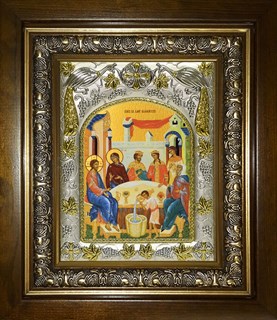 Икона Брак в Кане Галилейской, в киоте 20х24 см, купить 29028