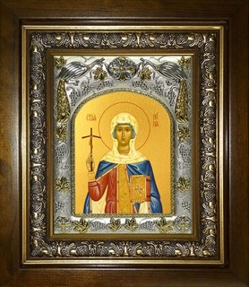 Икона Нина просветительница Грузии, равноапостольная, в киоте 20х24 см 29053