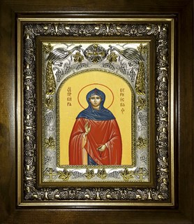 Икона Кира Берийская (Македонская) преподобная, в киоте 20х24 см 29069