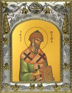 Икона Спиридон Тримифунтский святитель, 14х18 см 29085