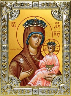 Икона Всеблаженная икона Божией Матери, 18х24 см, со стразами 29095