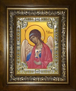 Икона Михаил архангел, в киоте 24х30 см 29110