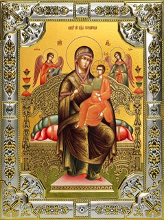 Икона Всецарица икона Божией Матери, 18х24 см, со стразами 29118