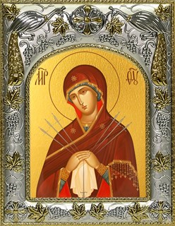 Икона Умягчение злых сердец, икона Божией Матери, 14х18 см 29125