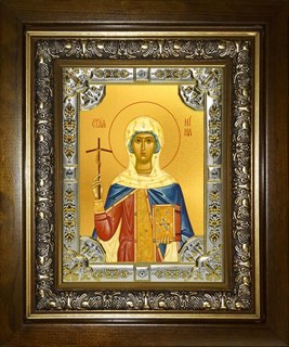 Икона Нина просветительница Грузии, равноапостольная, в киоте 24х30 см 29126