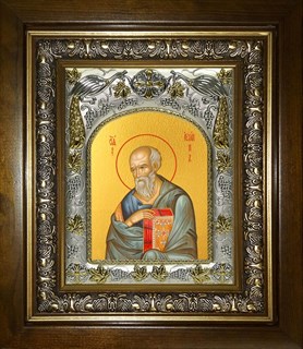 Икона Иоанн (Иван) Богослов апостол, в киоте 20х24 см 29135