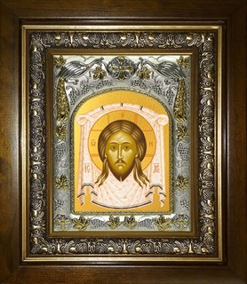 Икона Спас Нерукотворный, в киоте 20х24 см 29147