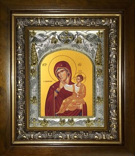 Икона Ватопедская икона Божией Матери, в киоте 20х24 см 29165