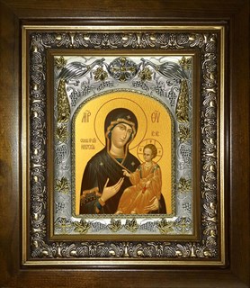Икона Иверская икона Божией Матери, в киоте 20х24 см 29170