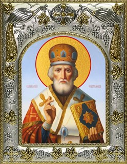 Икона Николай Чудотворец, архиепископ Мир Ликийских, святитель, 14х18 см 29185