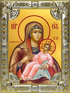 Икона Козельщанская икона Божией Матери, 18х24 см, со стразами 29194
