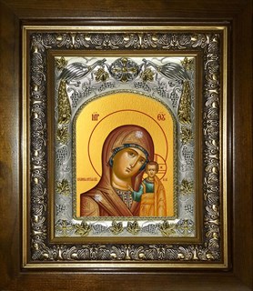 Икона Казанская икона Божией Матери, в киоте 20х24 см 29203