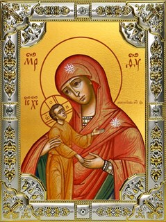 Икона Девпетерувская икона Божией Матери, 18х24 см, со стразами 29223