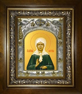 Икона Матрона Московская блаженная, в киоте 20х24 см 29237