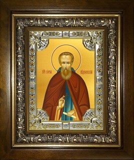 Икона Сергий (Сергей) Радонежский преподобный,в киоте 24х30 см 29240