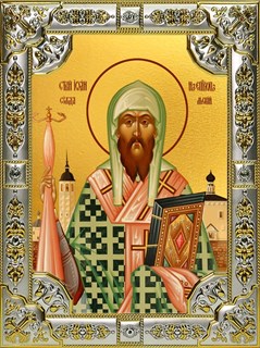 Икона Иоанн (Иван) Суздальский святитель, 18х24 см, со стразами 29250
