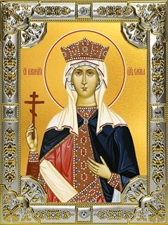 Икона Елена равноапостольная царица,18х24 см, со стразами 29266