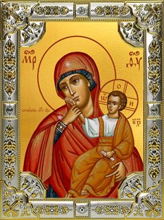 Икона Ватопедская икона Божией Матери, 18х24 см, со стразами 29277