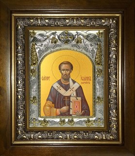 Икона Иоанн (Иван) Златоуст, архиепископ Константинопольский, святитель, в киоте 20х24 см 29286