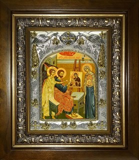 Икона Лука апостол, в киоте 20х24 см 29320