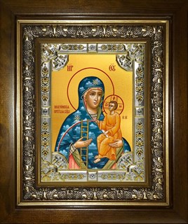 Икона Молченская икона Божией Матери, в киоте 24х30 см 29365