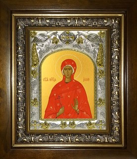 Икона Алла Готфская мученица, в киоте 20х24 см 29369