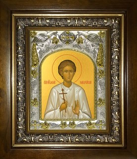 Икона Василий Мангазейский, мученик, в киоте 20х24 см 29403