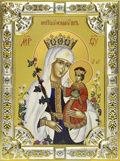 Икона Божья Матерь Неувядаемый Цвет, 18х24 см 29404