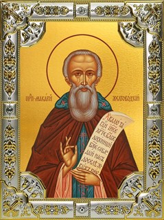 Икона Макарий Желтоводский и Унженский преподобный, 18х24 см, со стразами 29426
