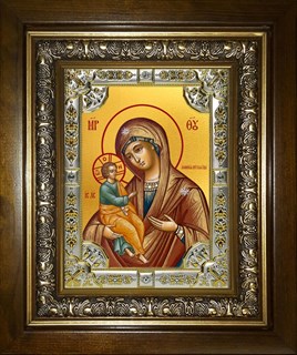 Икона Холмская икона Божией Матери, в киоте 24х30 см 29430