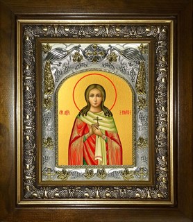 Икона Вера Римская мученица,в киоте 20х24 см 29431