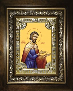 Икона Александр Сидский, в киоте 24х30 см 29435