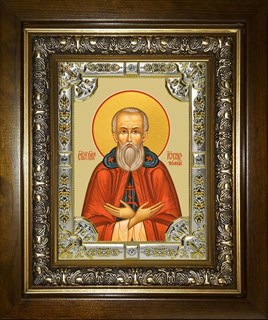 Икона Иосиф Волоцкий преподобный, в киоте 24х30 см 29446