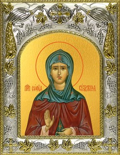 Икона София Суздальская, преподобная, 14х18 см 29453